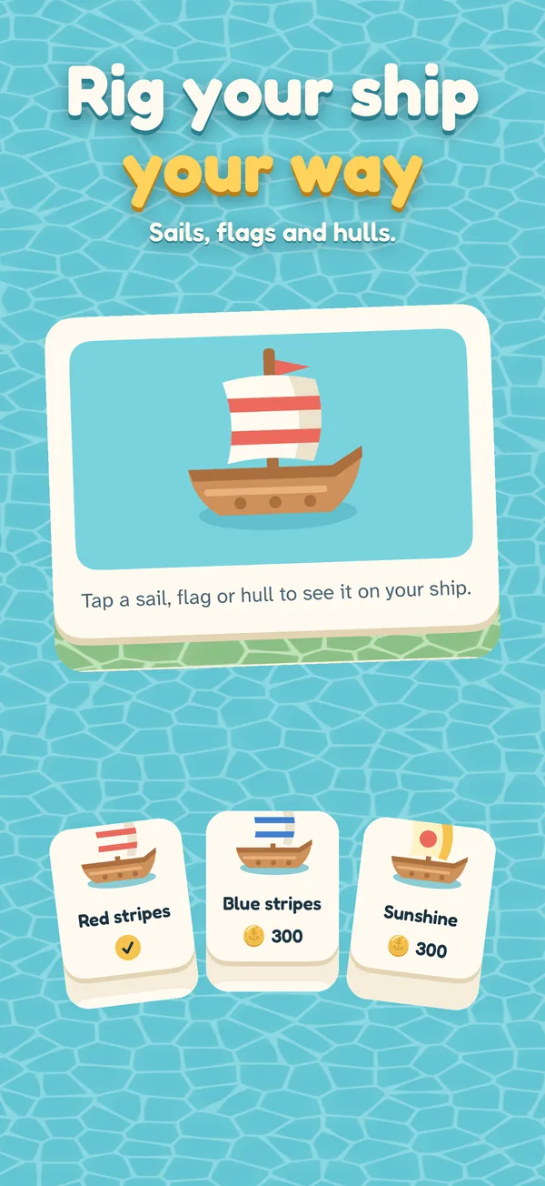 The harbour with sails to choose from